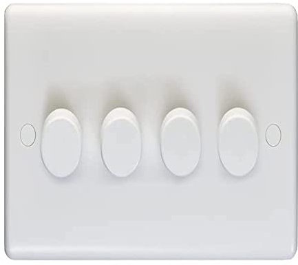 Eurolite Enhance White 4 Gang 2 Way 400W/LED Dimmer Switch