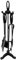 AMOS 5 Piece Fireplace Fireside Companion Metal Tools Set Including Tong Log Poker Pincers Shovel & Broom Black