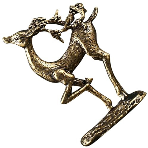 HOMSFOU Statuetta in Ottone Decorazione Per Casa Stile Vintage Ornamento a Forma Di Cervide in Ottone Artigianato Di Animali Decorazione Rustica Per Bagno