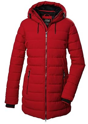 killtec Damen Steppparka/Parka mit Kapuze KOW 55 WMN QLTD PRK, dunkelrot, 44, 41809-000