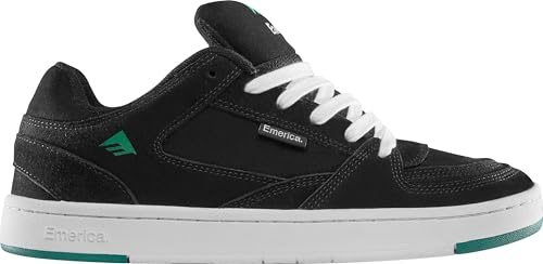 Emerica Mute - Subtil skatebekräftelse, förstärkt vulkanisering, dämpad känsla, för daglig användning, svart, 45.5 EU