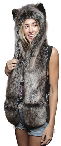 JIAHG Chapeau Femme Fausse Fourrure 3 en 1 Bonnet Foulard et Moufles Chapeau de Trappeur Hiver Capuche Épais Chaud Thermique pour Ski Neige Camping Randonnée