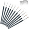Chiluxendo 11 Pièces Pinceau Fin Peinture, Professionnels Détail Pinceaux Aquarelle, Pinceaux Peinture Acrylique Fins, Petit Pinceau au Numero, Petits Modelisme (2 Ensembles)