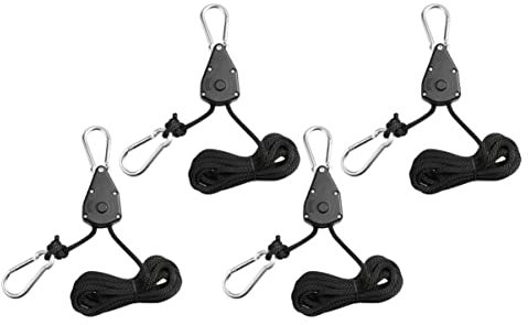 VANZACK Lot De 4 De Levage À Cliquet Robustes pour Éclairage De Croissance pour Réglage Aléatoire De L'éclairage des Plantes