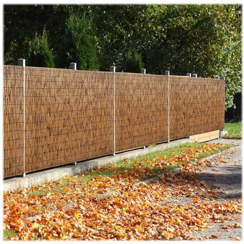 Clôture en Roseau Bambou Clôture D'intimité Naturel Brise-Vue et Pare-Soleil pour Jardin Clôture De Protection Protection Vent & Soleil, Paillis Terrasse Toit Extérieur