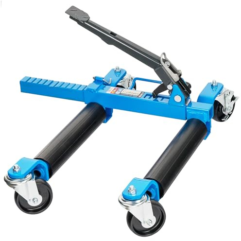 Stix Carro hidráulico mecánico WR-01-1 x carro de maniobra para automóviles con capacidad de carga de 680 kg – elevador de ruedas de hasta 330 mm de ancho – para taller y garaje