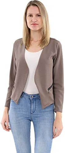 Malito Blazer Basic-Look affärsjacka 6040 dam, Fango, S