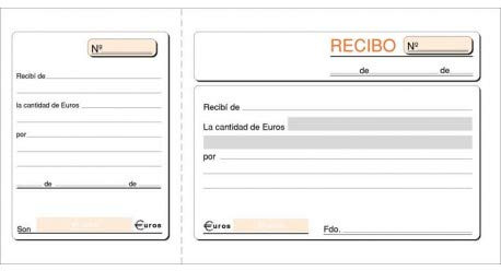 (Caja 10 unid) TALONARIO RECIBO 21X10,5 CM SIMPLE T-16