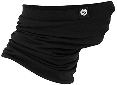 Multifunktionstuch – Neckwarmer „Solid Cotton“ Schwarz