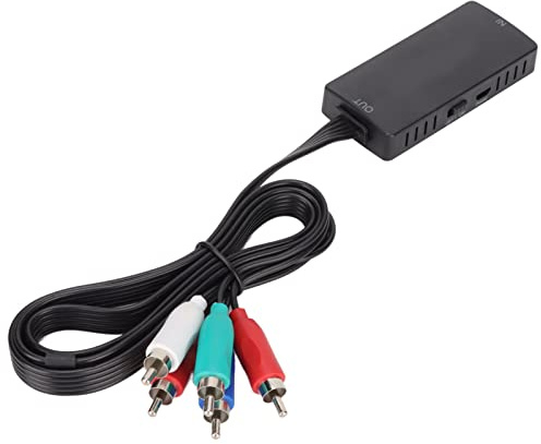 ASHATA HDMI till YPbPr Konverter, HD Multimedia Interface till Component Konverter, 1080P Hög Prisprecision, Plug and Play, för DVD och PC