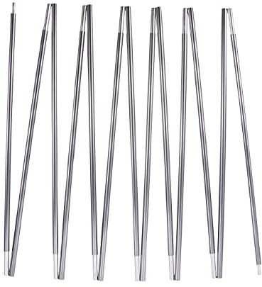BRILLIANCE4U Grey Tent Poles Replacement, Pre-Assembled Aluminum Tent Rod 16ft 4.5 in, 7001 T6 Heated Lightweight Outer Dia. 3/8” 9.5mm, 196.5 in 1 Pole