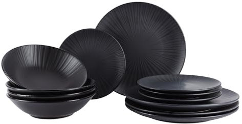 Vajilla San Ignacio Moods 12 Piezas - Plato Llano 26cm, Hondo 20cm y Postre 19cm