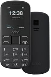 ADOC S4 Teléfono Móvil para Mayores 4G con Teclado Grande y Botón SOS. Teléfono Inalámbrico con SIM fácil de Usar, con cámara, Radio FM, Linterna, Bluetooth y Base de Carga USB-C y Conector Jack 3.5