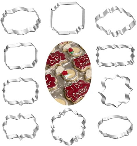 Keboyoe 12 Pezzi Forme per Biscotti Stampini per Biscotti Formine per Biscotti Forme Geometriche Stampi Biscotti Set Tagliabiscotti In Acciaio Inox per DIY Biscotti, Fondente, Torte
