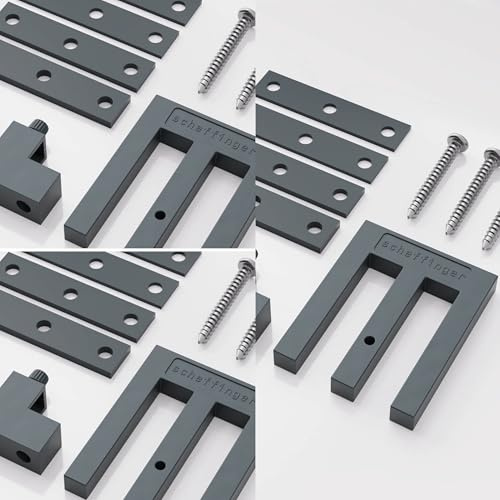 Scheffinger EM3 Quarzgrau, Fenstersicherung für Fenster oder Türen aus Kunststoff/Holz/Aluminium, Einbruchschutz DIN zertifiziert, hochwertiger massiver Stahl, Schutz gegen Einbruch, 3er Set