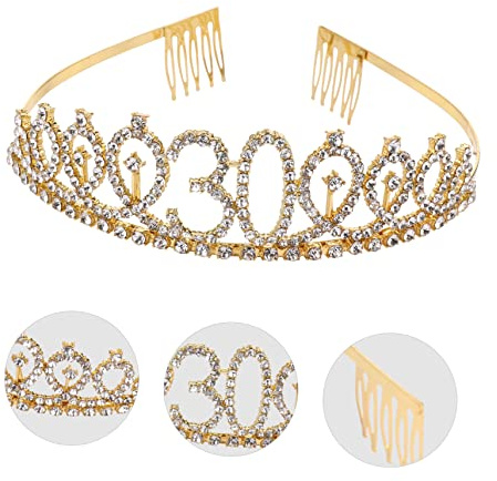 iplusmile Lot De Ceintures De Couronne Anniversaire Imprimées Décorées Couronne Et Ceinture Étiquette Anniversaire