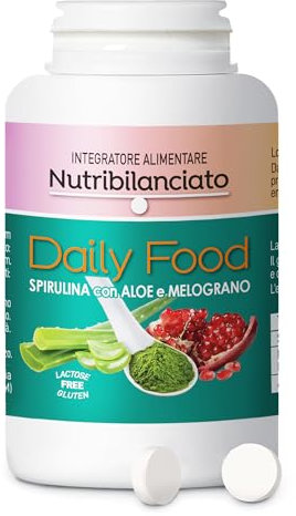 NutraLabs Daily Food Nutribilanciato – Integratore Alimentare con Spirulina, Melograno & Aloe Vera – 120 Capsule – Supporto Nutrizionale, Antiossidante e Intestinale