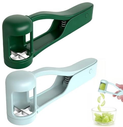 2 Pezzi Affettatrice per Frutta per Bambini, Affettatrice per Uva, Affetta Gadget da Cucina, Ciliegia, Pomodoro, Fragola, Strumento per Tagliare un Quarto di Frutta e Verdura
