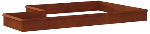 vidaXL Snigelstaket 16 pcs Rostig Väderbeständig stål, Trädgård och terrass, modern metallstaket, hållbar utomhusavskiljare, enkel design för avgränsning