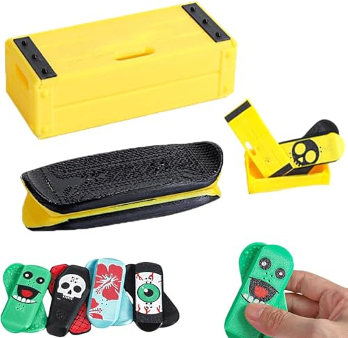 Générique Mini Fingerboard magnétique – Amusant, Anti-Stress et Portable, Mini Fingerboard magnétique imprimé en 3D, fingerboards Professionnels Obstacles, Rotation, retournement (A)