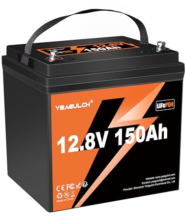 12V 150Ah Max LiFePO4 Lithium Battery 100A BMS 15000+ Deep Cycle