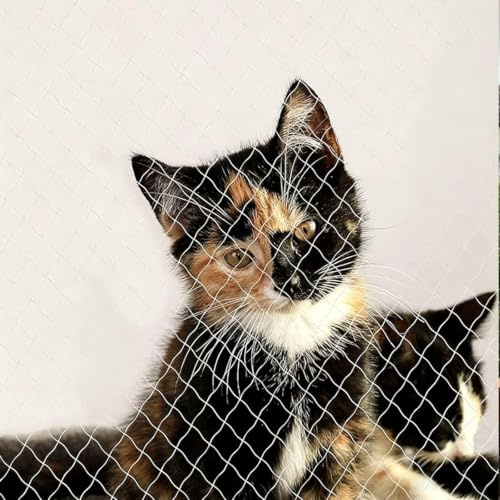 Filet de Sécurité Chat 6x3 m Blanc, Nylon Anti-UV, Sans Perçage Balcon | Chakedix Sécurité anti-chute pour chat, idéale pour protéger votre animal sur balcon, fenêtre ou terrasse.