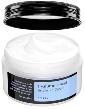 COSRX Hyaluronic Acid Moisturizing Cream, Long-lasting Hydration, Rich Moisturizer for Sensitive Skin 3.52 oz / 100g, Korean Skin Care, Animal Testing Free, Parabens Free