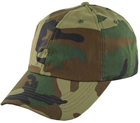 Newhattan Men's Camouflage Polo Style Low-Profile Military Baseball Cap Woodland