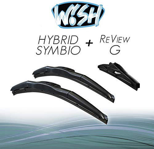 Wish® Hybrid Symbio Satz Front + Heck Scheibenwischer Länge: 21 530mm / 15 380mm / 12 300mm Wischblätter Vorne und Hinten Hybrid-Scheibenwischer + Review G HS21.15.RG12