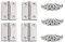YOFASEN Edelstahl Türscharnier - Schrankscharnier Wohnmöbel Scharniere Klappscharnier mit M3.5 * 16mm Schrauben, Silber, 1.5 Zoll(38 * 30 * 1.0mm) - 4pcs