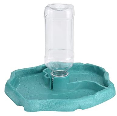 QIODAZOO Näpfe für Reptilien, Schildkröten Wasserschale 2-in-1 Futterautomat Nassfutter in Plastic Transparent, Terrarium Wasserschale für Reptilien, Amphibien