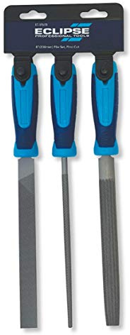 Eclipse Professional Tools EC-3FILEB ingenjörers 3-delad filuppsättning, första/bastardsnitt – 200 mm (8 tum) platt, halvrund och rund