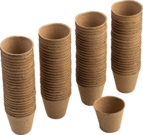 Meister Anzuchttöpfe Ø 6 cm - Praktisches Set mit 96 Stück - Aus Papierzellstoff - Biologisch abbaubar / Pflanztopf / Saattopf / Pflanzenanzucht / WU9968300, Natur