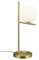 lightling Tischleuchte Paula, messing matt metall, Rauchglas, exkl. 1 x E14 max. 28 Watt, Durchmesser: 18 cm, Höhe: 52 cm