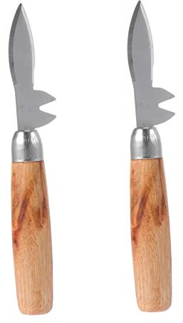 BESTonZON 2 Pièces Couteau À Huîtres Outils Pour La Maison Ouvre- En Acier Inoxydable Outil D'Écorçage Couteau À Huîtres Ouvre-Fruits De Mer Couteau À Écailler Les Huîtres