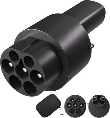 MCEVKELN EV Ladekabel Adapter Typ 2 Auf NACS | Ladegerät Konverter 60A für Autoladestationen, Ladeadapter für Kabel IEC62196 Zu Elektroautos, Kompatibel Mit Model Y/S/3
