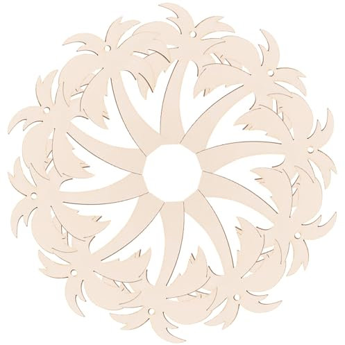 HAWILLOSCH Recortes De Madera Con Forma De Árbol Cocotero Para Manualidades, Pack 20 Piezas, Sin Terminar, Color Natural, Para Decoraciones Navideñas y Proyectos Diy De Arte