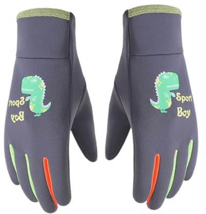 Guantes De Bicicleta De Montaña, Cómodos Guantes De Ciclismo Para Niños Que Brillan En La Oscuridad - Guantes Calientes De Invierno De Ciclismo Para Niños Glow-in-The-Dark - Guantes De Dinosaurio Para