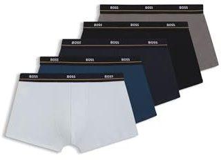 BOSS Hommes Trunk 5P Essential Lot de Cinq Boxers Courts en Coton Stretch avec Taille logotée