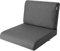 Bjird Sitzkissen 60x60 cm für Rattanmöbel – Sessel & Stühle – 2-teilig (Sitz + Rückenlehne) – Indoor & Outdoor – Wasserabweisend – Anti-Rutsch – Oeko-TEX - Graphit