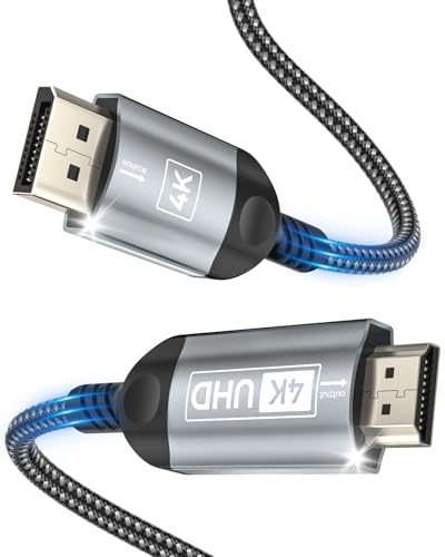 Nersligek DisplayPort 4K till HDMI 5M kabel, DP till HDMI hane UHD 4K@30Hz/2K@60/1080P@120 DP till HDTV, enkelriktad sladd för Dell, projektor, stationär dator, AMD, NVIDIA, HP, ThinkPad