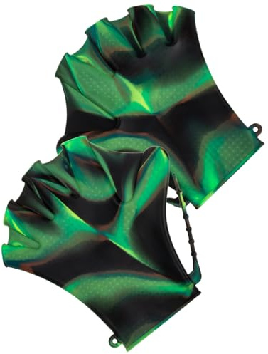Toddmomy Guantes de Natación Palmeados de Silicona para Entrenamiento Acuático, Resistentes al Desgaste, Protegen Las Manos, Ideales para Actividades Agua