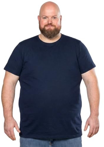 T-shirt för män med stor storlek magomkrets män rund hals basic t-shirt storlek 2XL - 8XL