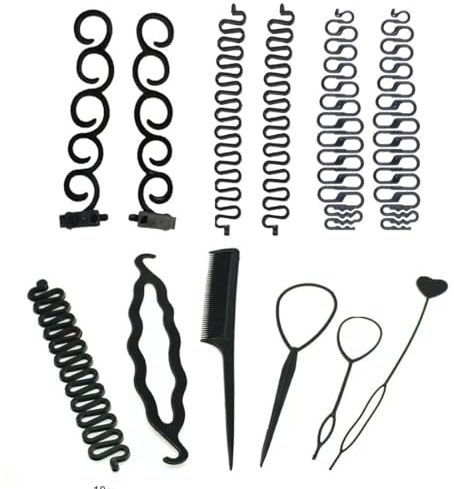 PLABBDPL 12 pcs Pezzi Capelli Strumento per Intrecciare,Accessori per Intrecciare la Treccia Strumento Treccia Francese DIY per Donna Ragazza