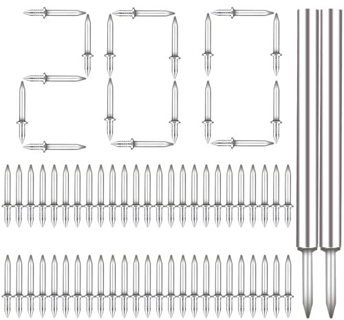 200 Piezas Clavos de Dos Cabezas, Clavos Sin Costuras Con Herramienta de Manga Tornillo Sin Costura Para Madera Maciza Muebles