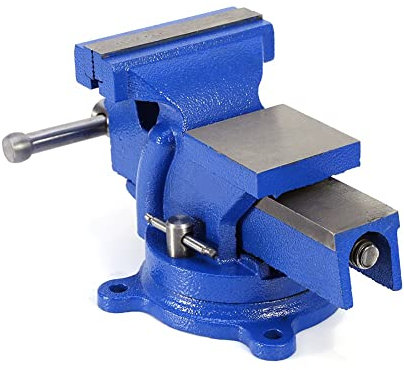 lyrlody Tornillo de Banco Giratorio de 360°, 100 mm, 4 Pulgadas, Base Multiusos para Taller