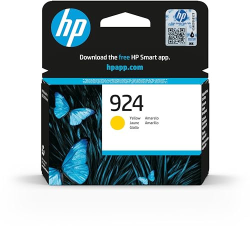 HP 924 4K0U5NE, Cartuccia Originale da 400 Pagine, Compatibile con le Stampanti OfficeJet Pro Serie 8120 e 8130, Giallo