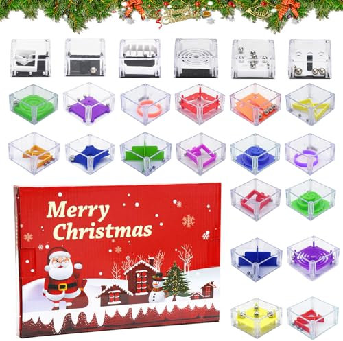 Calendario Adviento Rompecabezas Contiene 24 Cajas De Laberinto, Mini Rompecabezas, Calendario De Navidad Regalo Para Niños, Calendario De Adviento Para Niños Para Niños, Niñas, Adolescentes