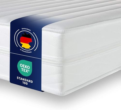Träumegut24 - ergonomische 7-Zonen Matratze 100x200 cm | Größe + Höhe wählbar | Härtegrad H2&H3 | Kaltschaummatratze | Hautfreundlicher Bezug | Oeko-TEX® | (100 x 200 cm, 15 cm)