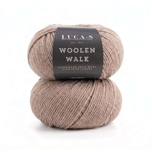 2PCs Superwash Sock Wool for Knitting - 4 Ply Yarn From 75% Pure Wool, 25% Polymide - 50g Hand Knitting Yarn